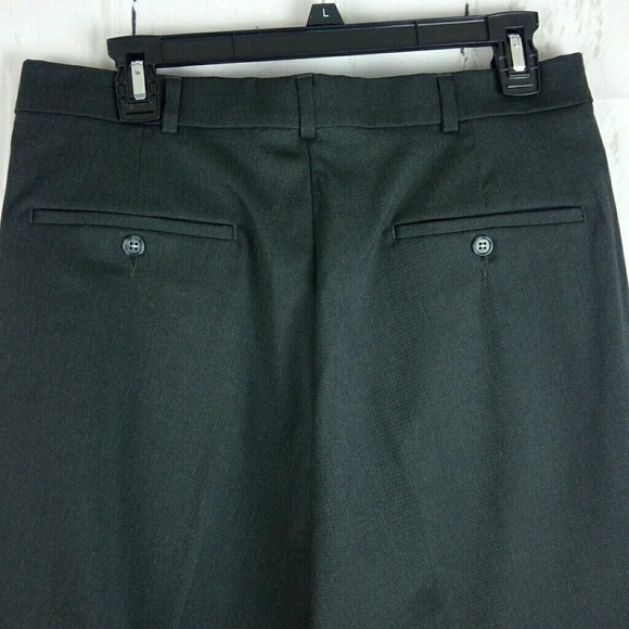 Slates Stretch Dark Gray Pleated Pants - Picture 4 of 8